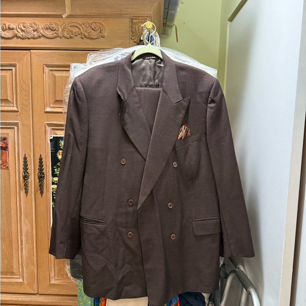 Canali Brown Double-Breasted Suit